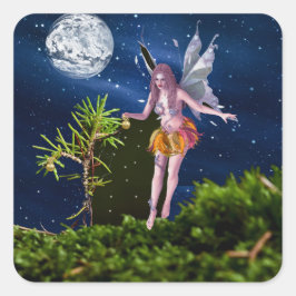 Adesivo Quadrado Decoração da árvore