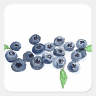 Adesivo Quadrado Decoração da cozinha da fruta Blueberry