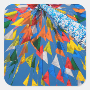 Adesivo Quadrado Decoração do Sinalizador de Triângulo