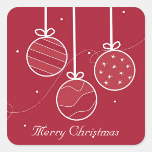 Adesivo Quadrado Decoração Festiva de Natal
