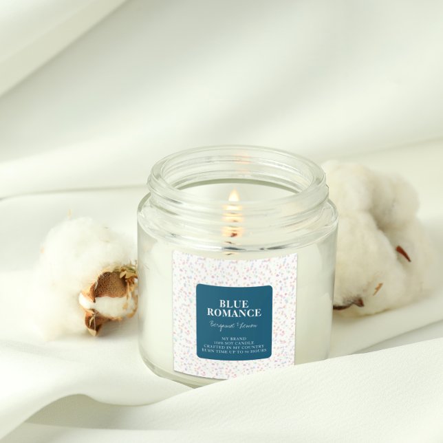 Adesivo Quadrado Decorative Candle Label Square Sticker (Criador carregado)