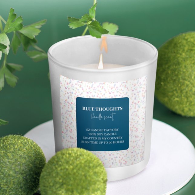 Adesivo Quadrado Decorative Candle Label Square Sticker (Criador carregado)