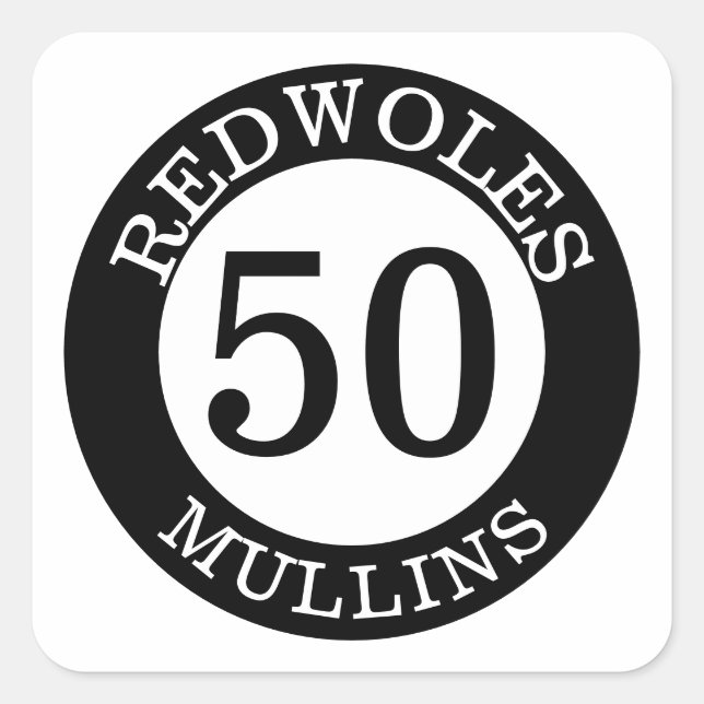 Adesivo Quadrado Decretos personalizados do botão do beisebol (Frente)