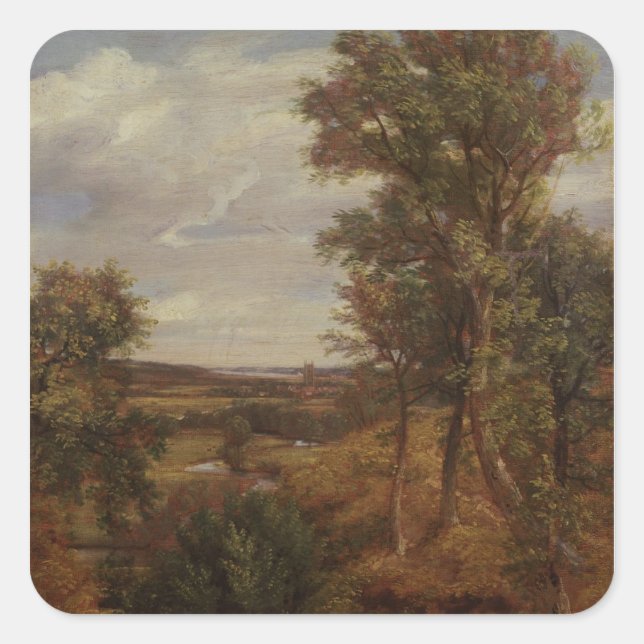 Adesivo Quadrado Dedham Vale, 1802 (óleo na canvas) (Frente)