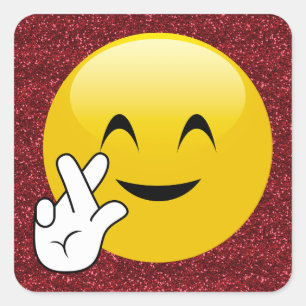 Adesivo Quadrado Dedos com palitos vermelhos cruzados