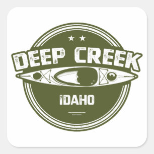 Adesivo Quadrado Deep Creek Wild E Scenic River Idaho Kayaking