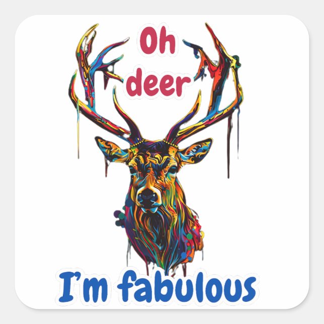 Adesivo Quadrado Deer (Frente)