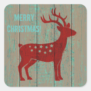 Adesivo Quadrado Deer Christmas