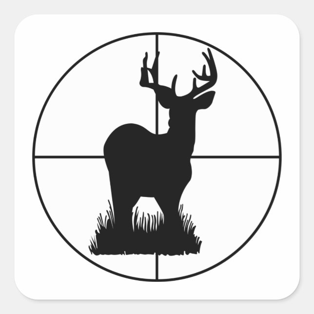 Adesivo Quadrado Deer Hunting (Frente)