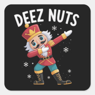 Adesivo Quadrado Deez Nozes Quebra-Nozes Nozes Natal Engraçado