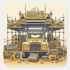 Adesivo Quadrado Defensor do Deserto