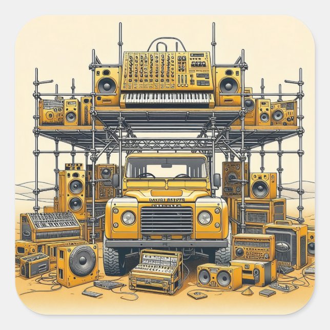 Adesivo Quadrado Defensor do Deserto (Frente)