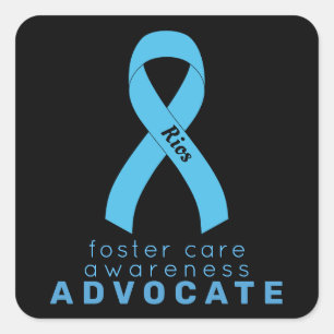 Adesivo Quadrado Defensor do Foster Care Sticker Black Square