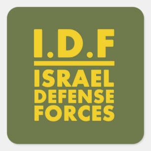 Adesivo Quadrado Defesa Forces2 do IDF Israel - INGLESES - CHEIO