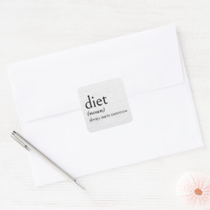 Adesivo Quadrado Definição de DIETA