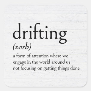 Adesivo Quadrado Definição de DRIFTING