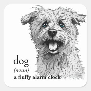 Adesivo Quadrado Definição de um CÃO