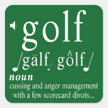 Definição Engraçada de Golfe Gerenciamento de Raiv