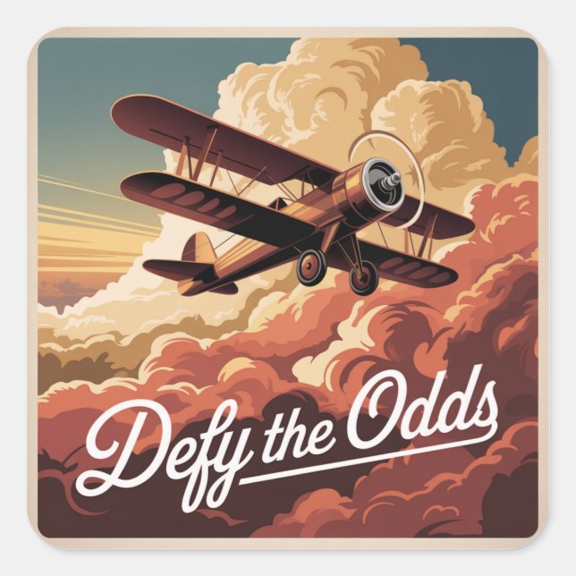 Adesivo Quadrado Defy The Odds (Frente)