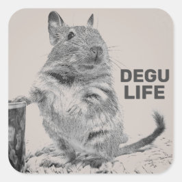 ADESIVO QUADRADO DEGU LIFE
