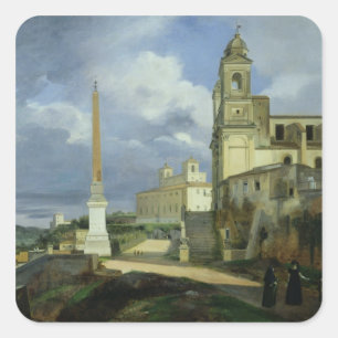 Adesivo Quadrado Dei Monti de Trinita e a casa de campo Medici