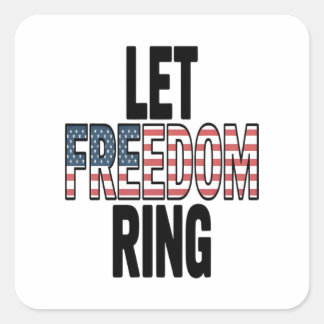 Adesivo Quadrado Deixe a liberdade tocar a largura viral