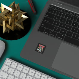 Adesivo Quadrado Deixe-me perguntar à minha esposa. Humor do casame