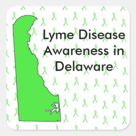Adesivo Quadrado Delaware Lyme Disease Awarkers