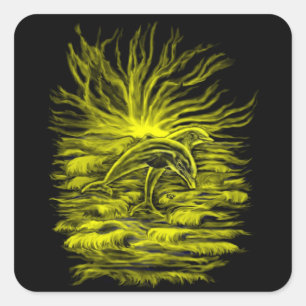 Adesivo Quadrado Delfinpaar