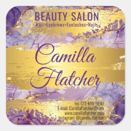 Adesivo Quadrado Delicar Aquarela Lilac