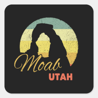 Adesivo Quadrado Delicate Arch como Moab Utah Souvenir