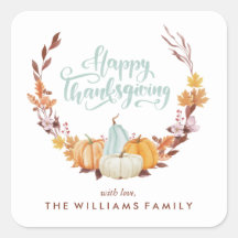 Delicate Fall Wreath Happy Ação de Graças