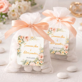 Adesivo Quadrado Delicate Soft Floral Romantic Blush Hibiscus