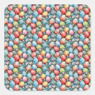 Adesivo Quadrado Delícias do Eggstravagant páscoa