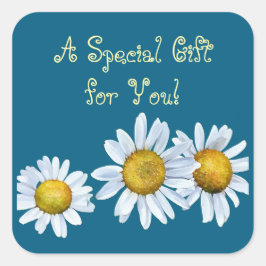 Adesivo Quadrado Delightful Daisies Gift Sticker