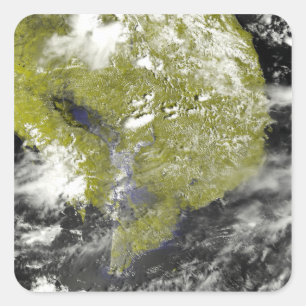 Adesivo Quadrado Delta de Mekong e a seiva de Tonle