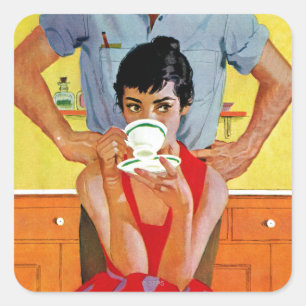 Adesivo Quadrado Demasiado tarde para compo