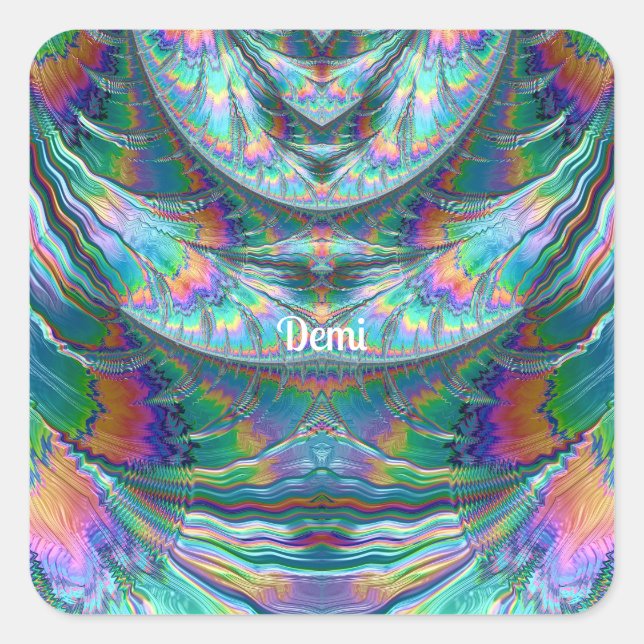 Adesivo Quadrado DEMI ~ Shades Glossy PASTEL 3D ~ (Frente)