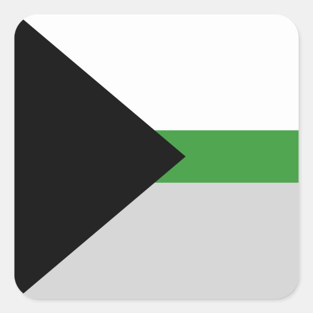 Adesivo Quadrado Demiromantic Pride Flag  (Frente)