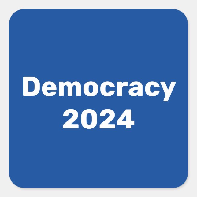Adesivo Quadrado Democracia 2024 Eleição Presidencial (Frente)