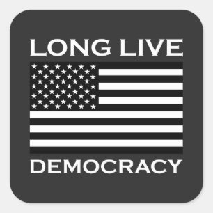 Adesivo Quadrado Democracia Americana Viva