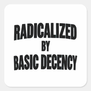 Adesivo Quadrado Democracia Social Radicalizada Pela Decência Básic