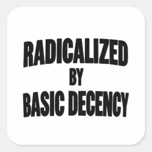 Adesivo Quadrado Democracia Social Radicalizada Pela Decência Básic