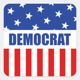 Adesivo Quadrado Democrat Square Sticker