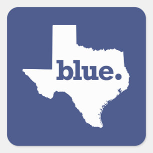 Adesivo Quadrado Democrata do Texas