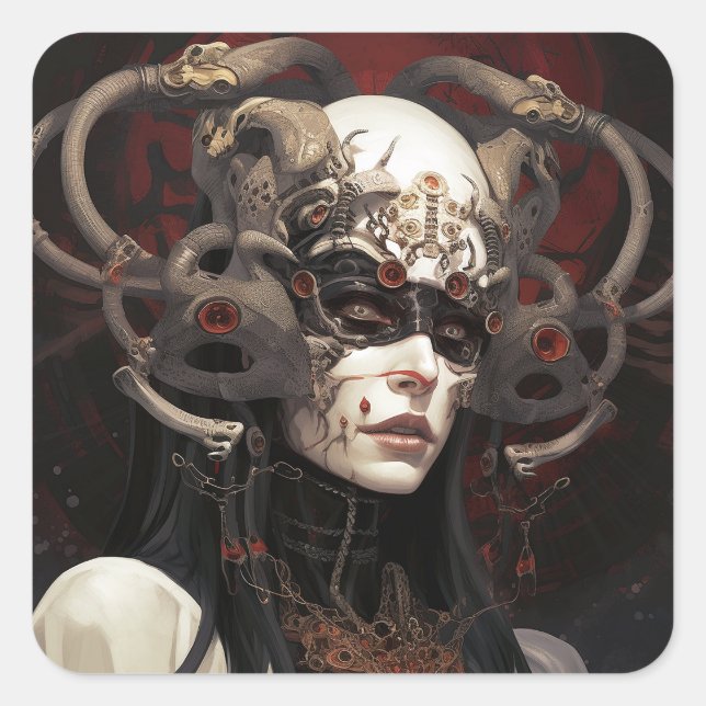 Adesivo Quadrado Demon Queen Fantasy Art (Frente)