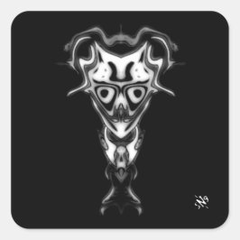 Adesivo Quadrado Demônio do busto do submundo v0.3