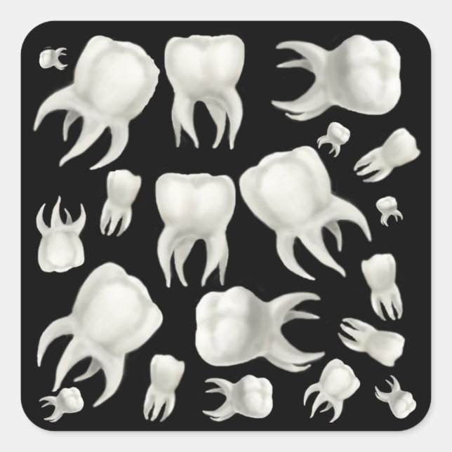 Adesivo Quadrado Dentista Dream Tooth Sticker (Frente)