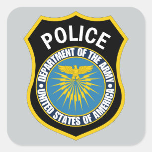 Adesivo Quadrado Departamento de Polícia do Exército