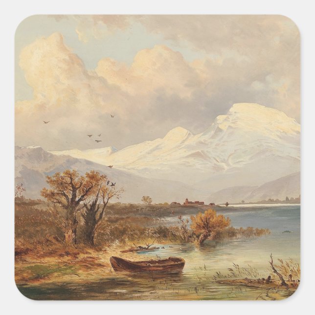 Adesivo Quadrado Der Haider See - Emil Barbarini (Frente)